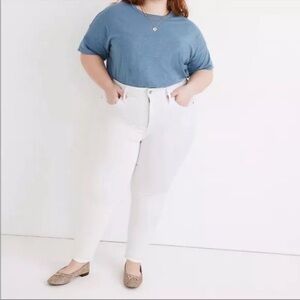 NWT Madewell White Skinny High Rise 10" Inch Curvy Jeans Size 34